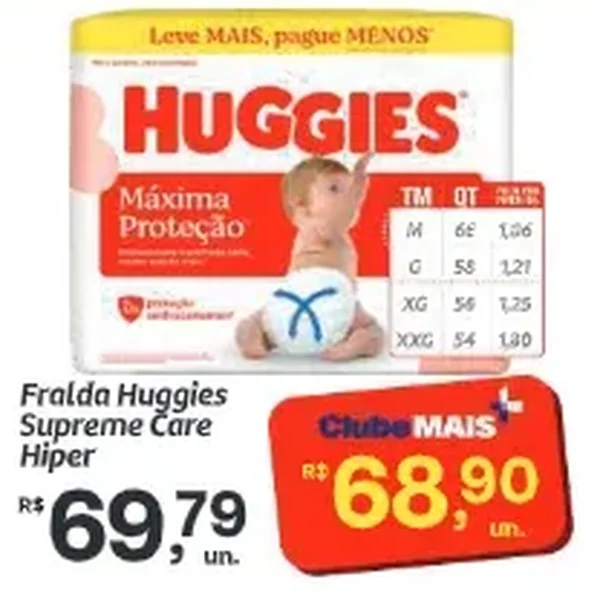 Fralda Supreme Care Hiper Huggies