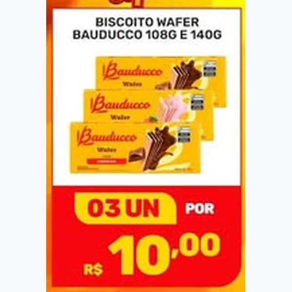 Recorte do encarte de Biscoito Wafer Bauducco