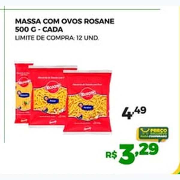 Massa com Ovos Rosane 500 g