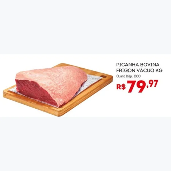 Recorte do encarte de Picanha Bovina Vácuo Frigon