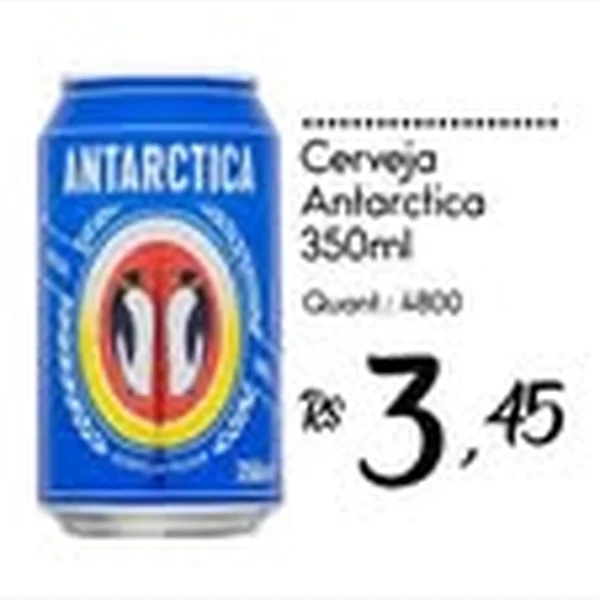 Recorte do encarte de Cerveja Antarctica 350 ml