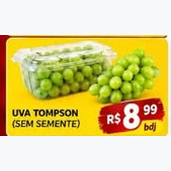 Recorte do encarte de Uva Thompson sem Semente