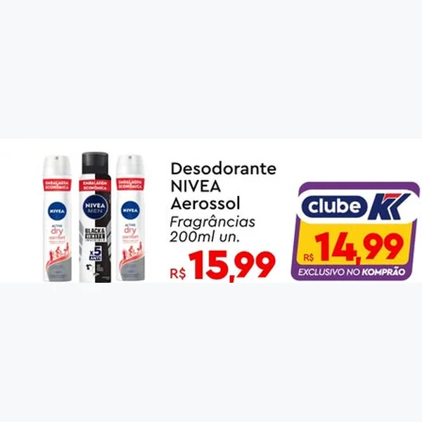 Desodorante Aerossol NIVEA 200 ml
