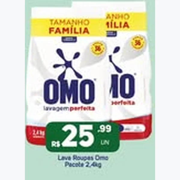 Lava Roupas Omo 2,4 kg