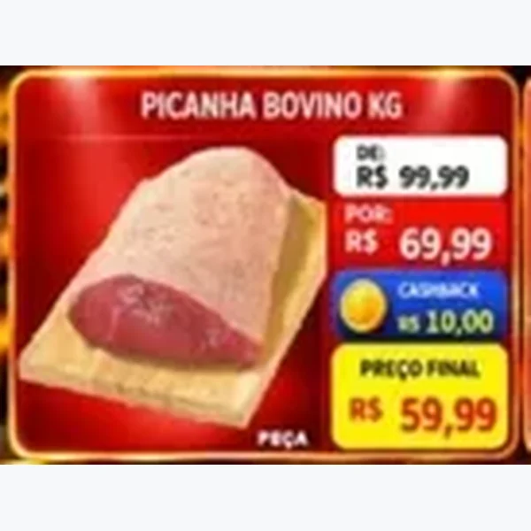Recorte do encarte de Picanha Bovino