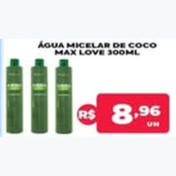 Água Micelar de Coco Max Love 300 ml