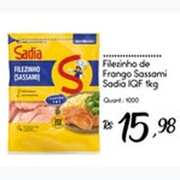 Filezinho de Frango Sassami Iqf Sadia 1 kg
