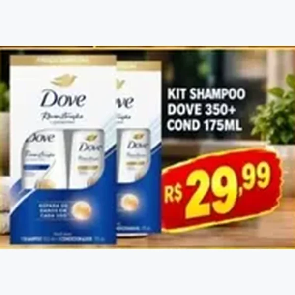 Recorte do encarte de Kit Shampoo e Condicionador Dove 350 ml