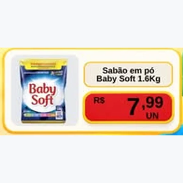 Recorte do encarte de Sabão em Pó Baby Soft 1,6 kg