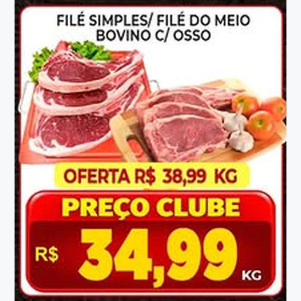 Filé do Meio Bovino com Osso