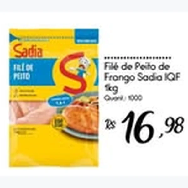 Filé de Peito de Frango Iqf Sadia 1 kg