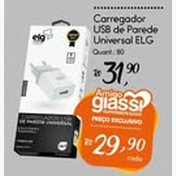 Carregador Usb de Parede Universal Elg