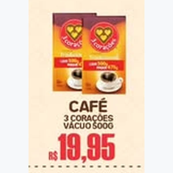 Café Vácuo 3 Corações 500 g