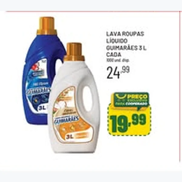 Lava Roupas Líquido Guimarães 3 L