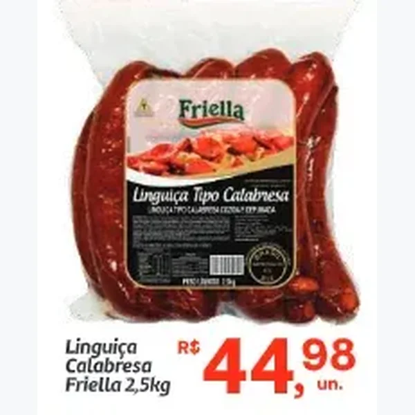 Linguiça Tipo Calabresa Friella 2,5 kg