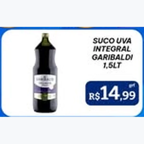 Recorte do encarte de Suco de Uva Integral Garibaldi 1,5 L