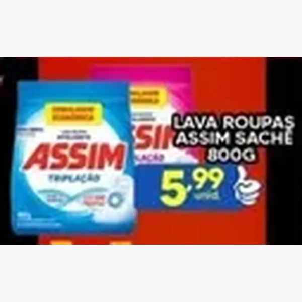 Lava Roupas Sachê Assim 800 g