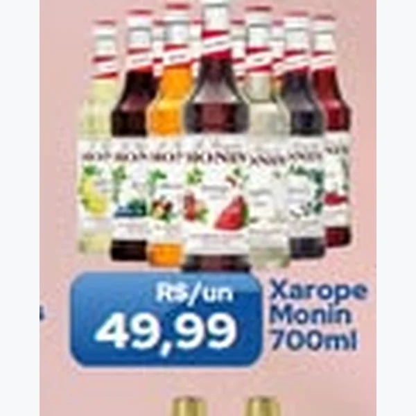 Recorte do encarte de Xarope Monin 700 ml