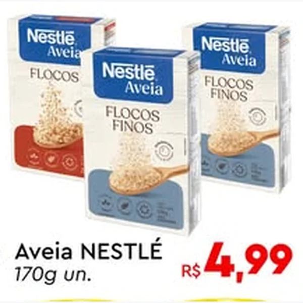 Recorte do encarte de Aveia Flocos Finos Nestlé 170 g