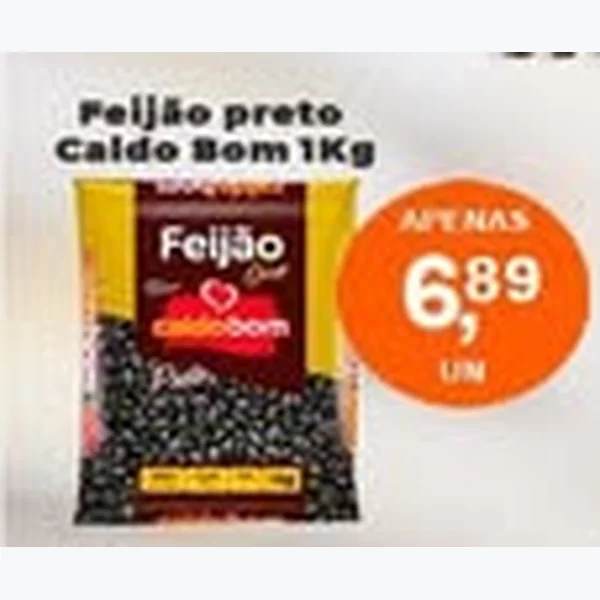 Recorte do encarte de Feijão Preto Caldo Bom 1 kg