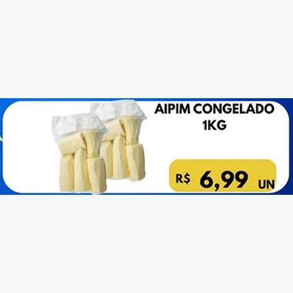 Recorte do encarte de Aipim Congelado