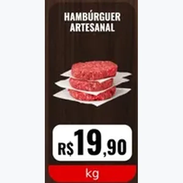 Recorte do encarte de Hambúrguer Artesanal