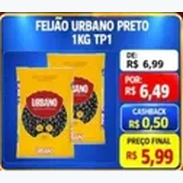 Feijão Preto Tp1 Urbano 1 kg