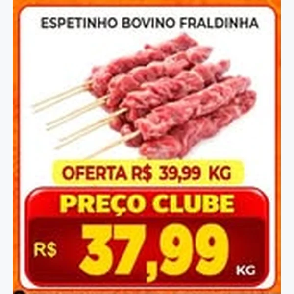 Recorte do encarte de Espetinho Bovino Fraldinha