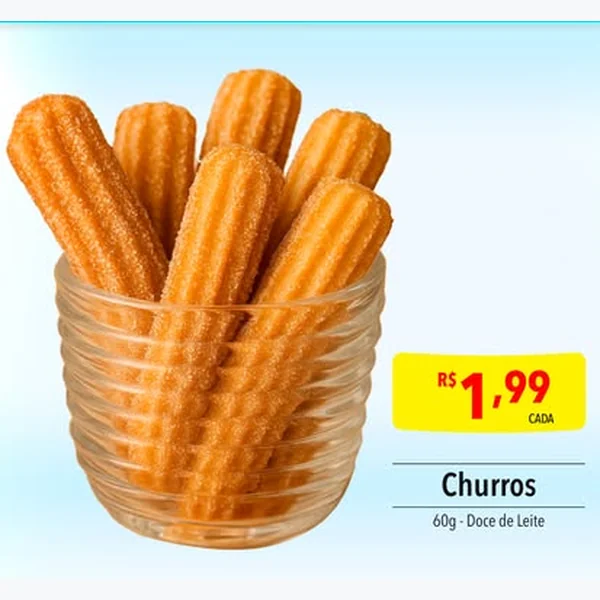 Recorte do encarte de Churros Doce de Leite 60 g
