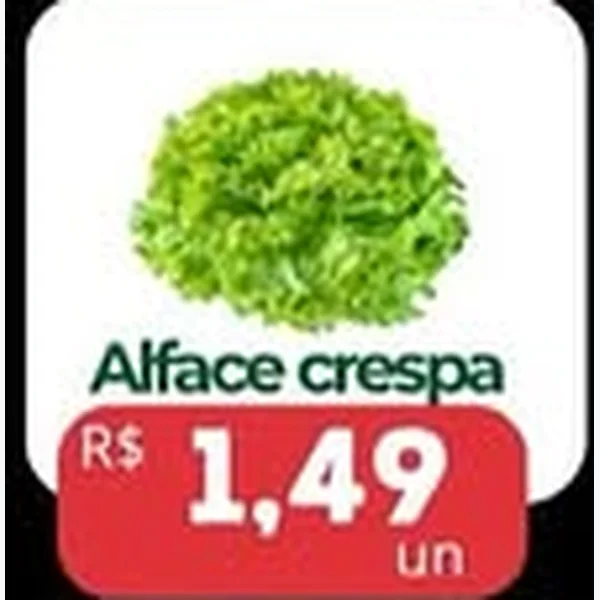 Recorte do encarte de Alface Crespa