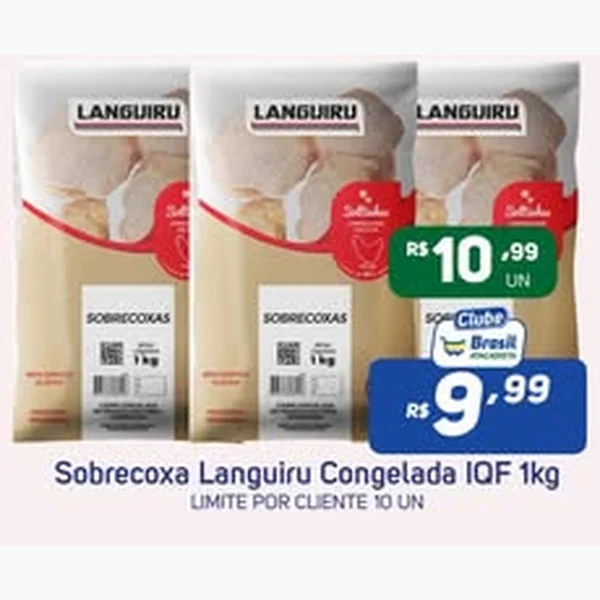 Recorte do encarte de Sobrecoxa Congelada Iqf Languiru 1 kg