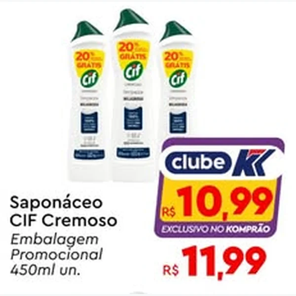 Recorte do encarte de Saponáceo Cremoso CIF 450 ml