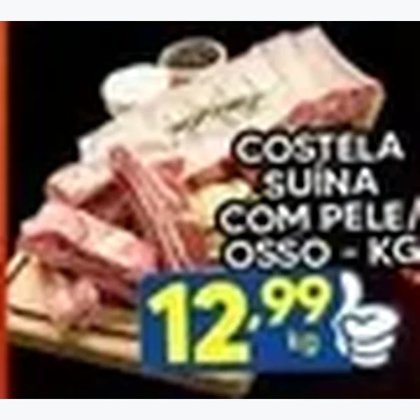 Recorte do encarte de Costela Suína com Pele