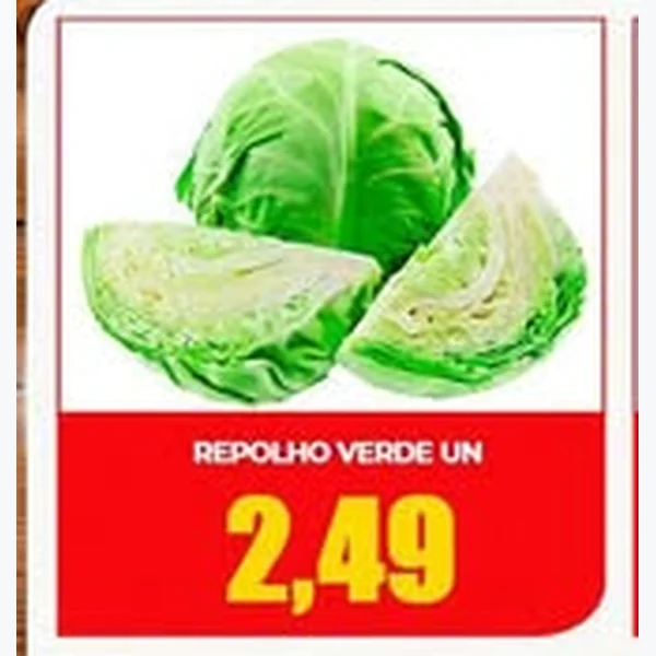 Recorte do encarte de Repolho Verde