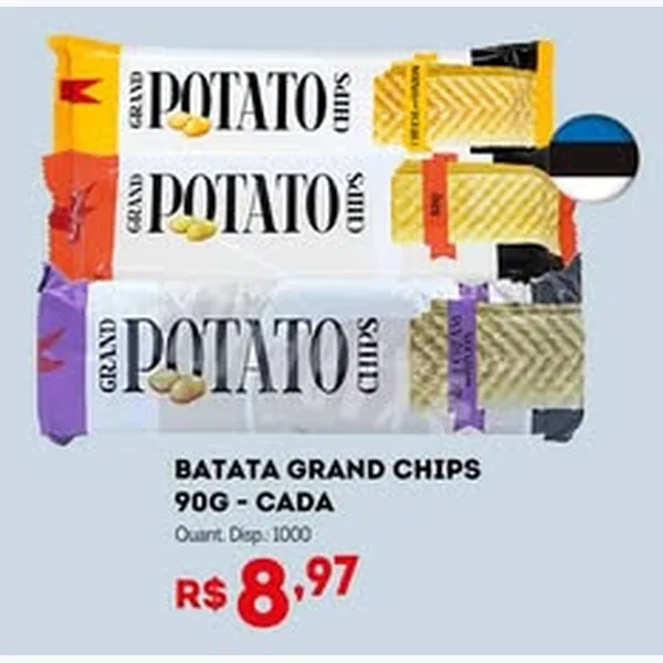 Recorte do encarte de Batata Chips Grand 90 g