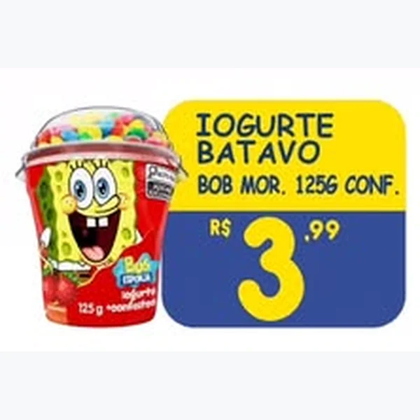 Iogurte Bob Esponja com Confeitos Batavo 125 g
