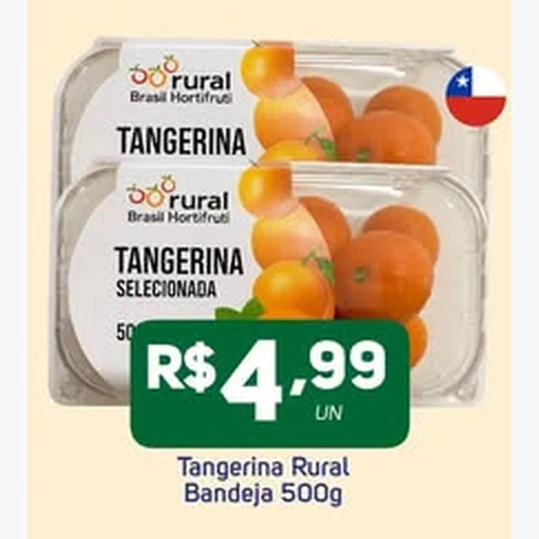 Recorte do encarte de Tangerina Rural 500 g
