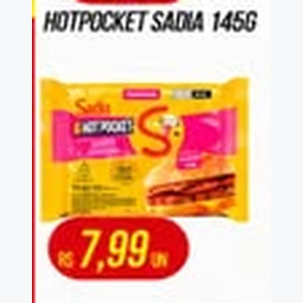 Recorte do encarte de Hot Pocket Sadia 145 g