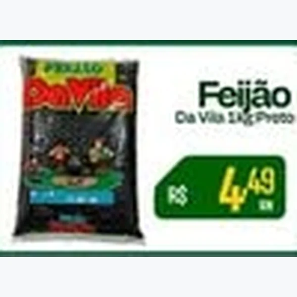 Recorte do encarte de Feijão Preto Da Vila 1 kg
