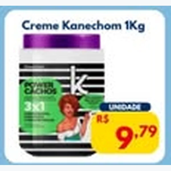 Recorte do encarte de Creme Capilar Kanechom 1 kg