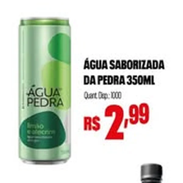 Recorte do encarte de Água Saborizada Da Pedra 350 ml