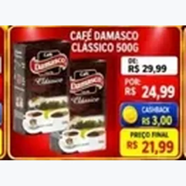 Recorte do encarte de Café Clássico Damasco 500 g