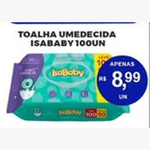 Recorte do encarte de Toalha Umedecida Isababy