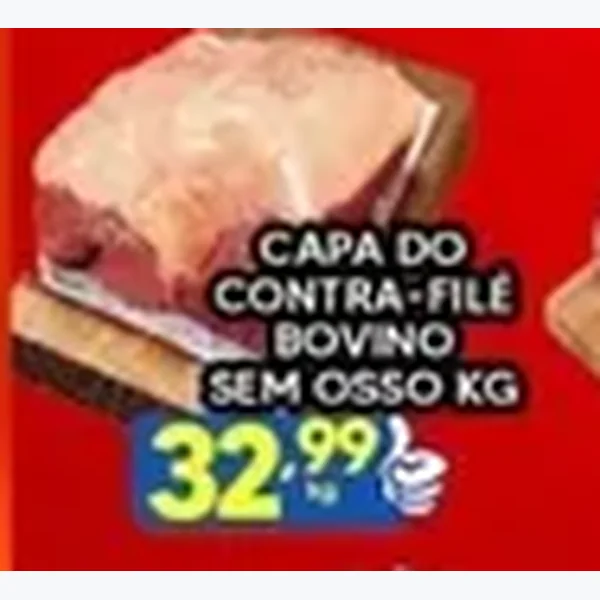 Recorte do encarte de Capa do Contra-filé Bovino sem Osso