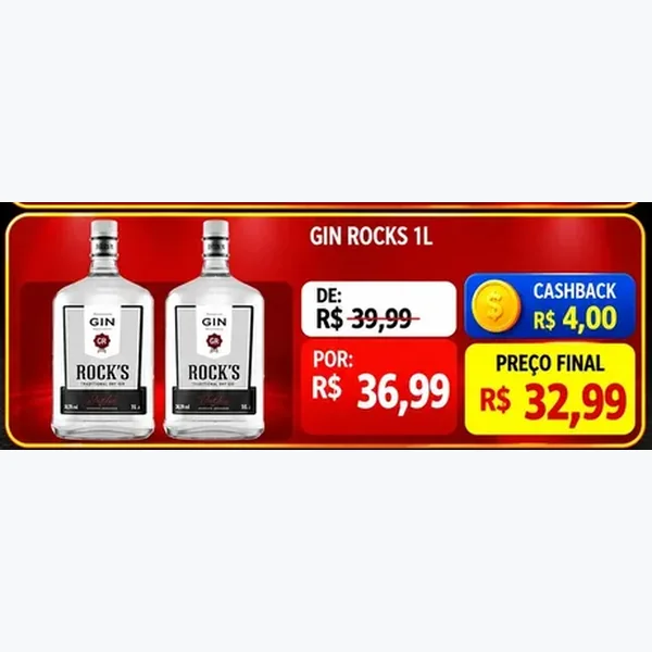 Recorte do encarte de Gin Rocks 1 L