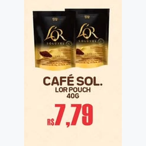 Recorte do encarte de Café Solúvel Pouch L'Or 40 g