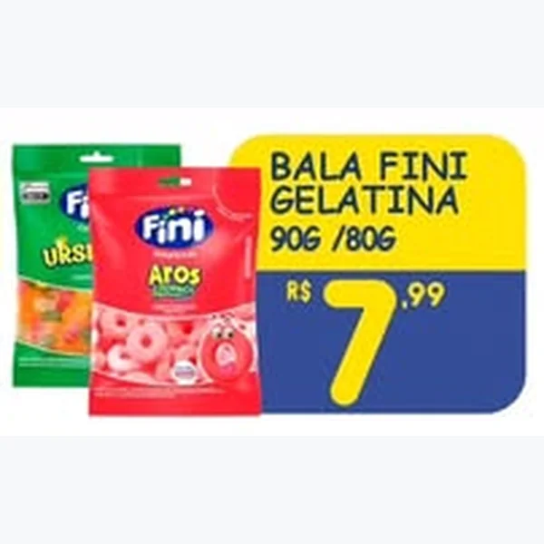 Recorte do encarte de Bala Gelatina Fini 90 g