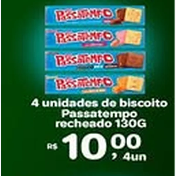 Recorte do encarte de Biscoito Passatempo Recheado Nestlé 130 g