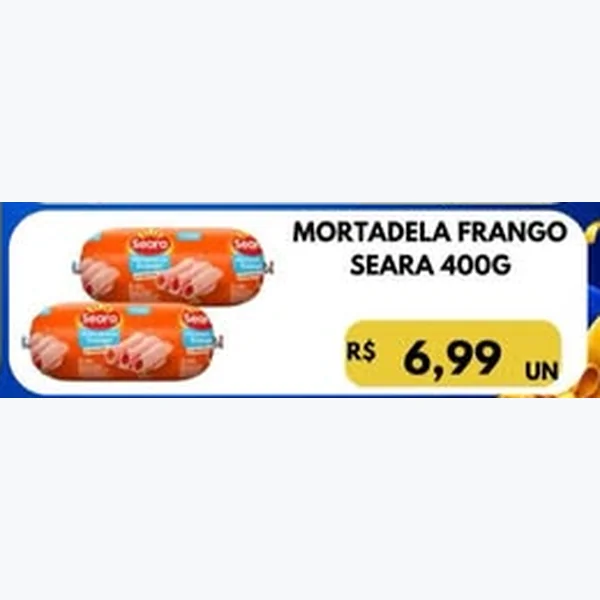 Recorte do encarte de Mortadela de Frango Seara 400 g