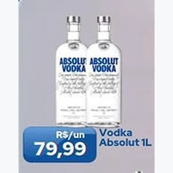 Recorte do encarte de Vodka Absolut 1 L
